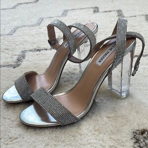 Steve Madden Silver Glam Heels